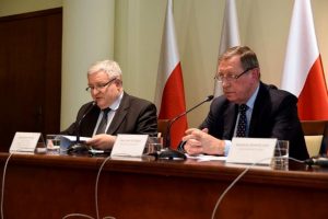 Minister środowiska Jan Szyszko i prezes NFOŚiGW Kazimierz Kujda