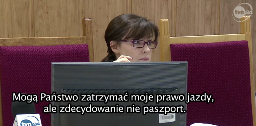 Sędzia Koska-Janusz podczas rozprawy Izabeli Ch. / fot. TVN24