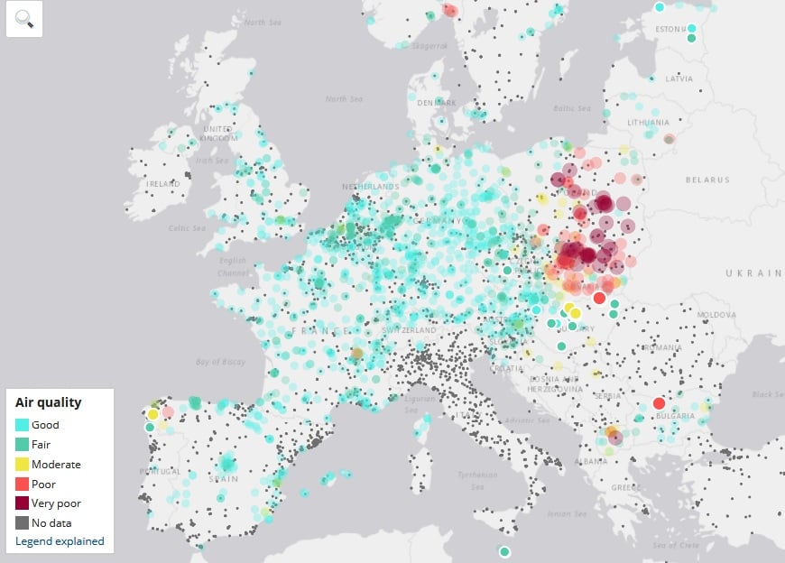 Źródło: airindex.eea.europa.eu