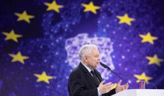 Jarosłąw Kaczyński przemawia na konwencji Prawa i Sprawiedliwości przed wyborami europejskimi