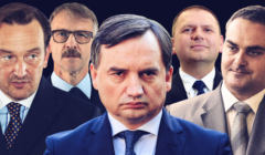 Pięciu mężczyzn: Mazur, Mitera, Ziobro, Nawacki i Puchalski