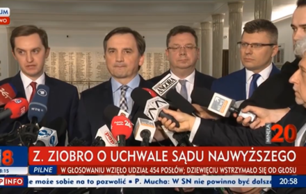 Ziobro i jego zastępcy komentują uchwałę SN