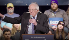 Bernie Sanders, New Hampshire, źródło: wideo NYT
