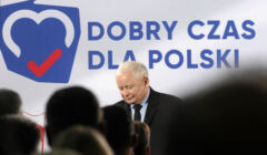 Jarosław Kaczyński podczas konwencji wyborczej