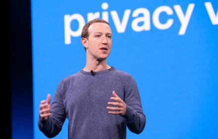 Mark Zuckerberg podczas prezentacji