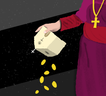 Biskup traktujący parafie jak skarbonkę