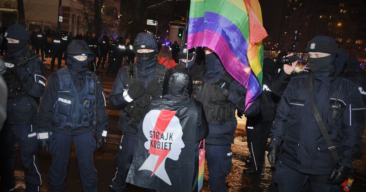 Strajk Kobiet - blokada, Warszawa, 19.02.2021