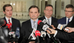 Kaleta, Ziobro, Wójcik i Warchoł na konferencji prasowej w Sejmie