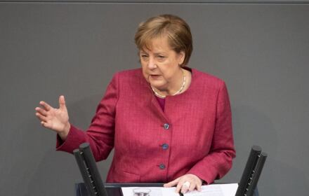 Angela Merkel przemawia