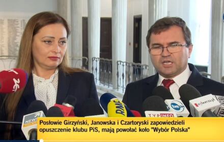 PiS traci większość w Sejmie Zbigniew Girzyński i Małgorzata Janowska