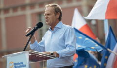 Donald Tusk na wiecu w Gdańsku