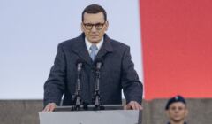 Premier Mateusz Morawiecki na Westerplatte.