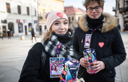 wolontariusze podczas finału WOŚP