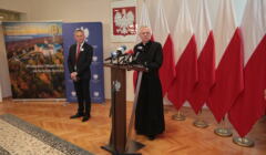 Konferencja prasowa w Kielcach w sprawie terenu wokól klasztory na Swietym Krzyzu