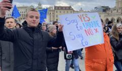 Ukraińcy upoinają się o wolność swego kraju w Krakowie