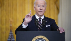 Prezydent USa Joe Biden ogłasza w Białym Domu sankcje wobec Rosji