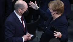 Spotkanie Olafa Scholza i Angeli Merkel