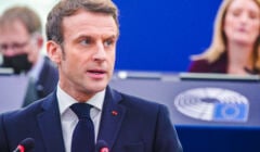 Macron w Parlamencie Europejskim przemawia