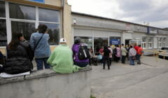 Punkt pomocy dla uchodzcow z Ukrainy przy ulicy Turystycznej w Kielcach
