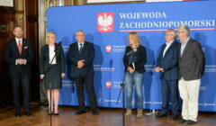 Konferencja prasowa w Szczecinie z udzialem ministrów Polski i Niemiec w sprawie zanieczyszczenia Odry