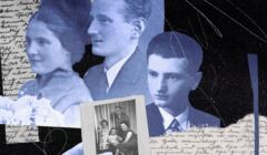 kolaż z rodzinnych zdjęć Mieczysława Wanga