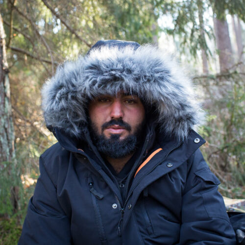Ibrahim z irackiego Kurdystanu. Interwencja w lasach pod Gibami 01.11.2021. Ibrahim z irackiego Kurdystanu. Interwencja w lasach pod Gibami